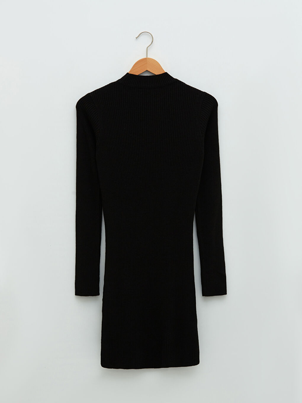 LCW Vision Funnel Neck Plain Long Sleeve Women's Knitwear Dress -W1G290Z8-CVL