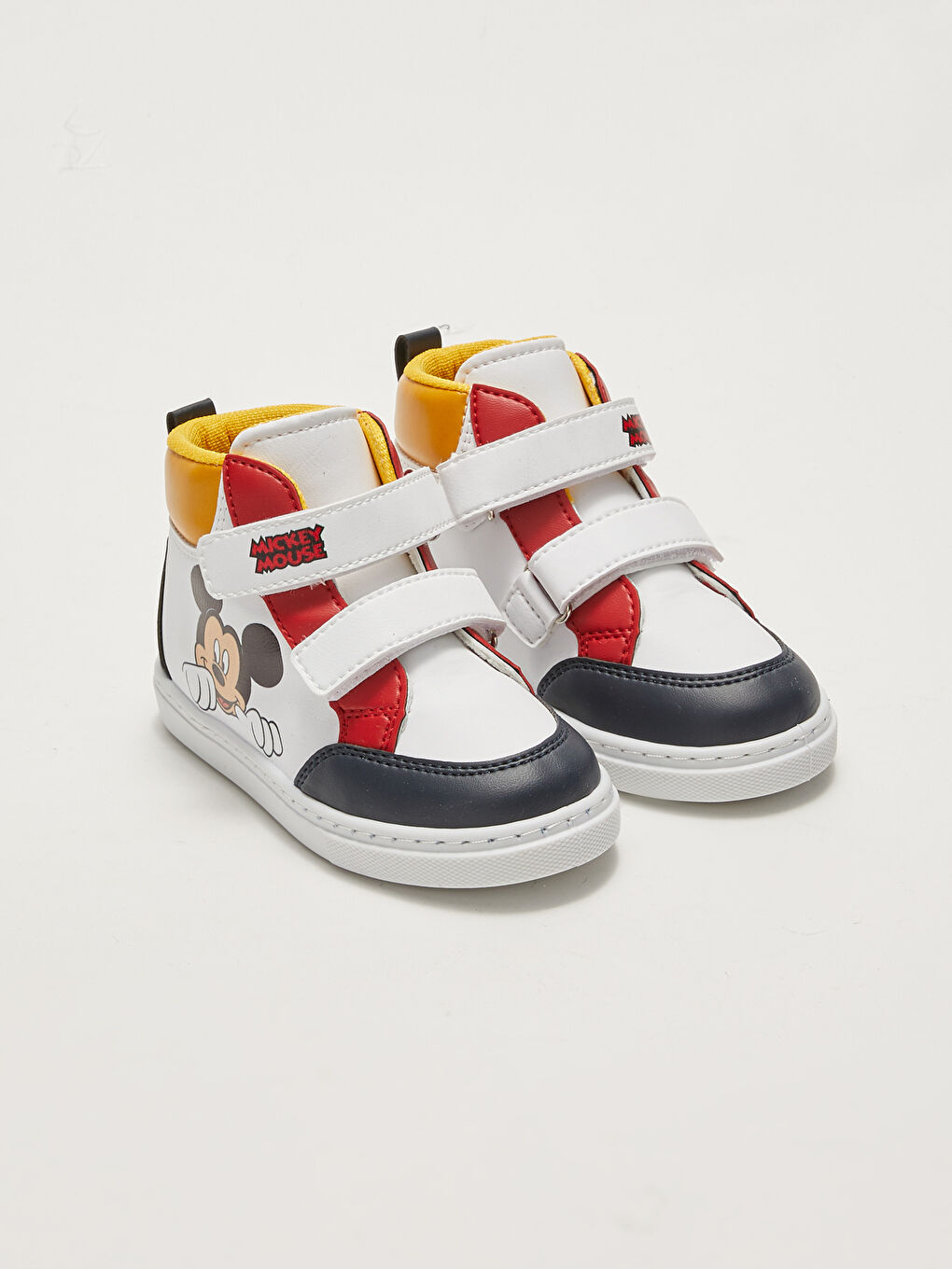 Beyaz Mıckey Mouse Lisanslı Cırt Cırtlı Günlük Bilekli Ayakkabı