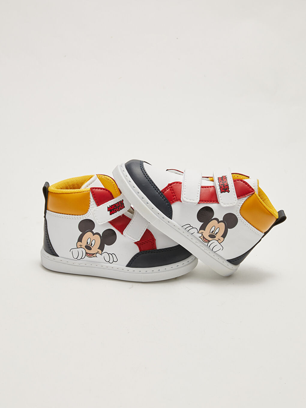 Beyaz Mıckey Mouse Lisanslı Cırt Cırtlı Günlük Bilekli Ayakkabı-2