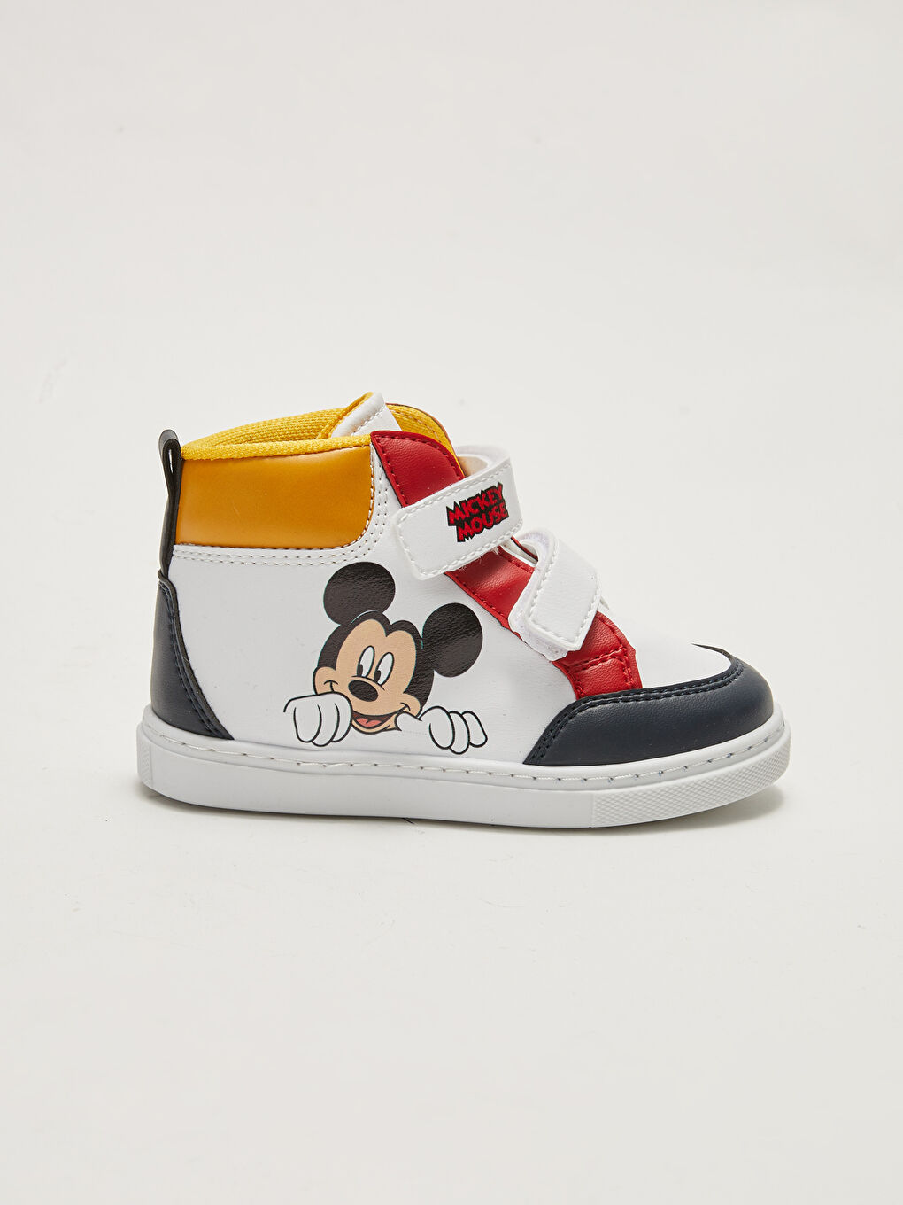 Beyaz Mıckey Mouse Lisanslı Cırt Cırtlı Günlük Bilekli Ayakkabı-4