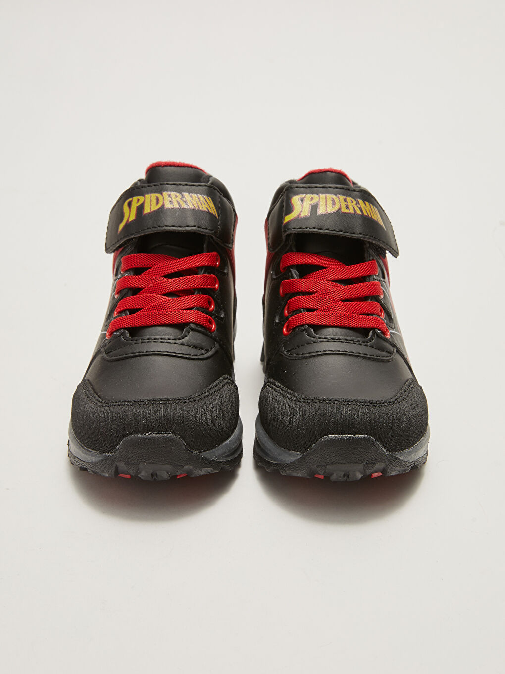 Siyah Spider-Man Lisanslı Cırt Cırtlı Erkek Çocuk Trekking Bot-2