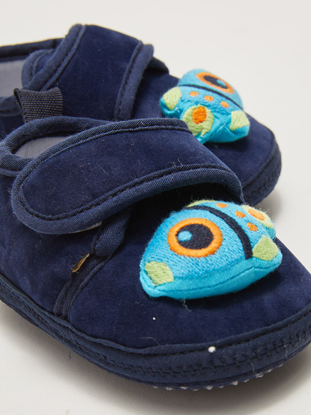 Baby Boy Pre-Toddler House Shoes with Velcro Velcro 3D Appliqué-4