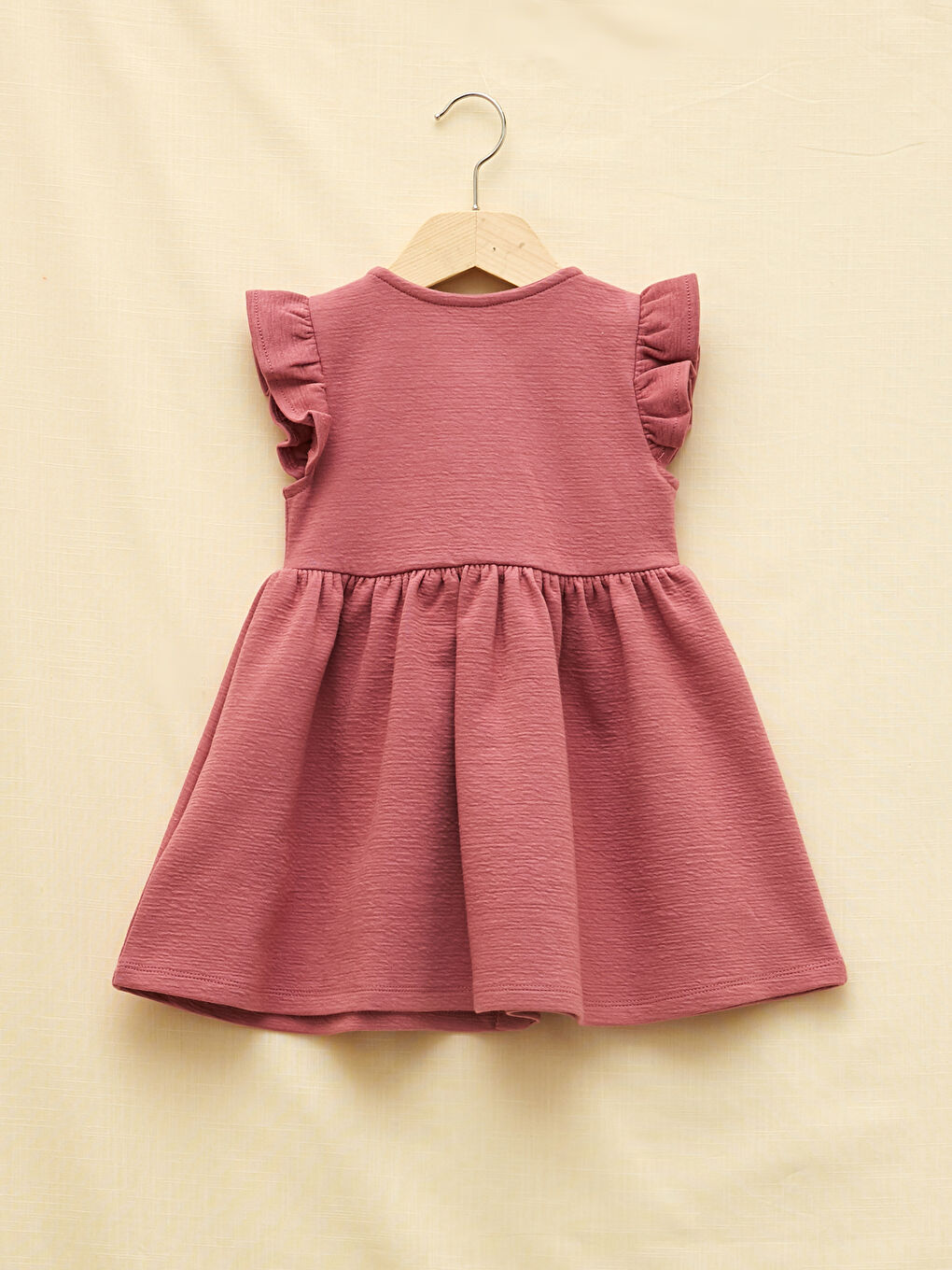 Crew Neck Short Sleeve Baby Girls' Dress-1
