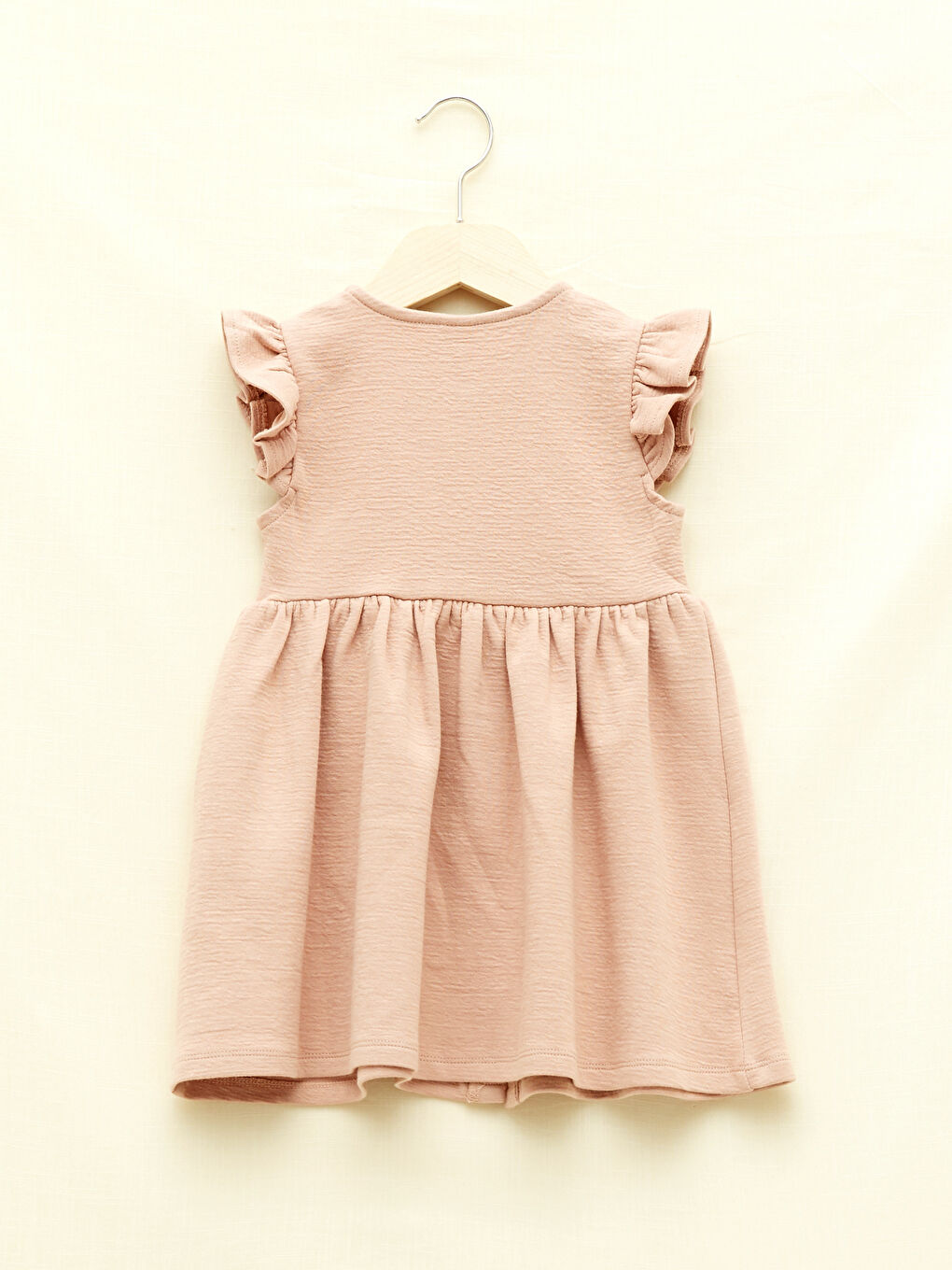 Crew Neck Short Sleeve Baby Girls' Dress-1