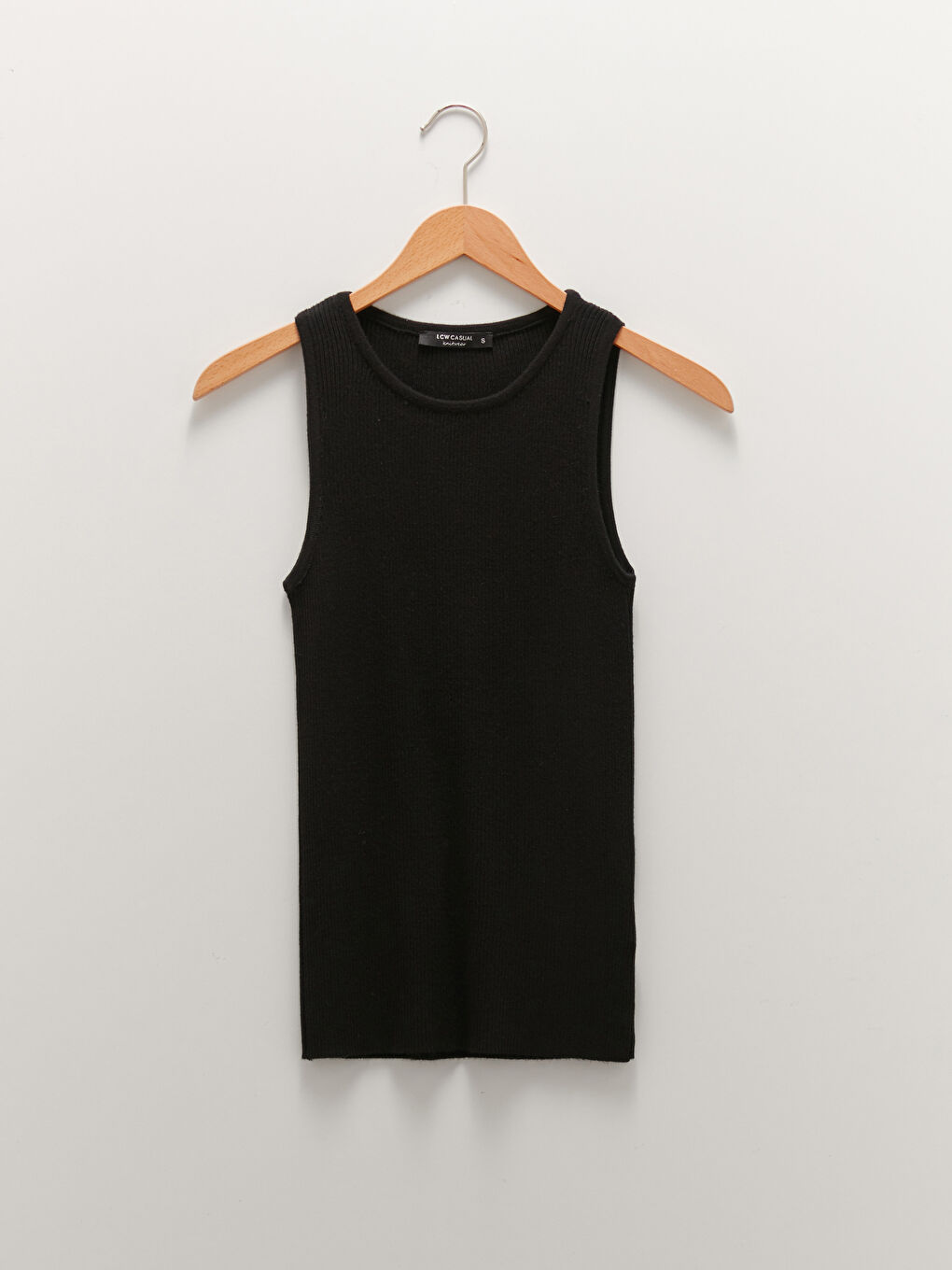 LC Waikiki Women's Crew Neck Plain Sleeveless Knitwear Sweater -W1G354Z8-CVL