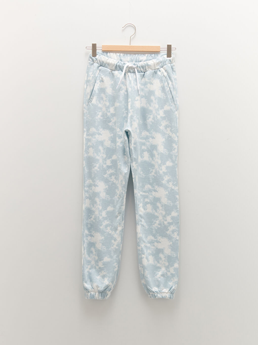 Elastic Waist Batik Patterned Girl Jogger Sweatpants