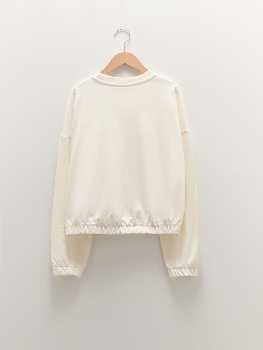 Crew Neck Printed Long Sleeve Girls' Sweatshirt-1