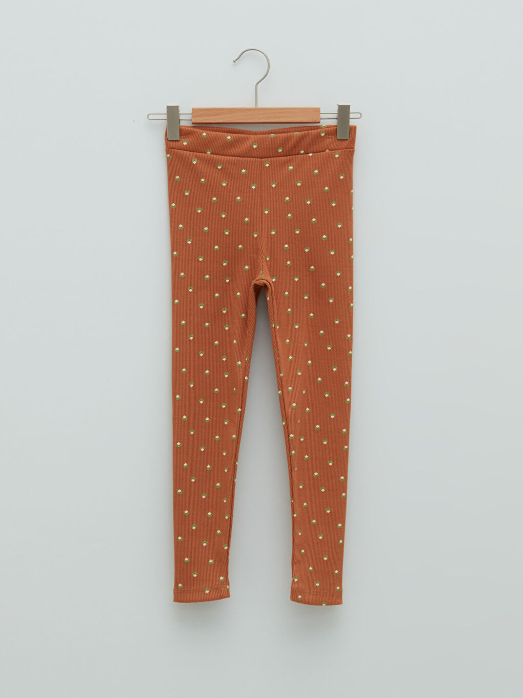 Girls' Printed Long Leggings with Elastic Waist