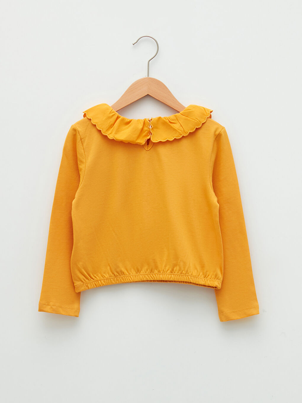 Bebe Collar Basic Long Sleeve Girl T-shirt-1