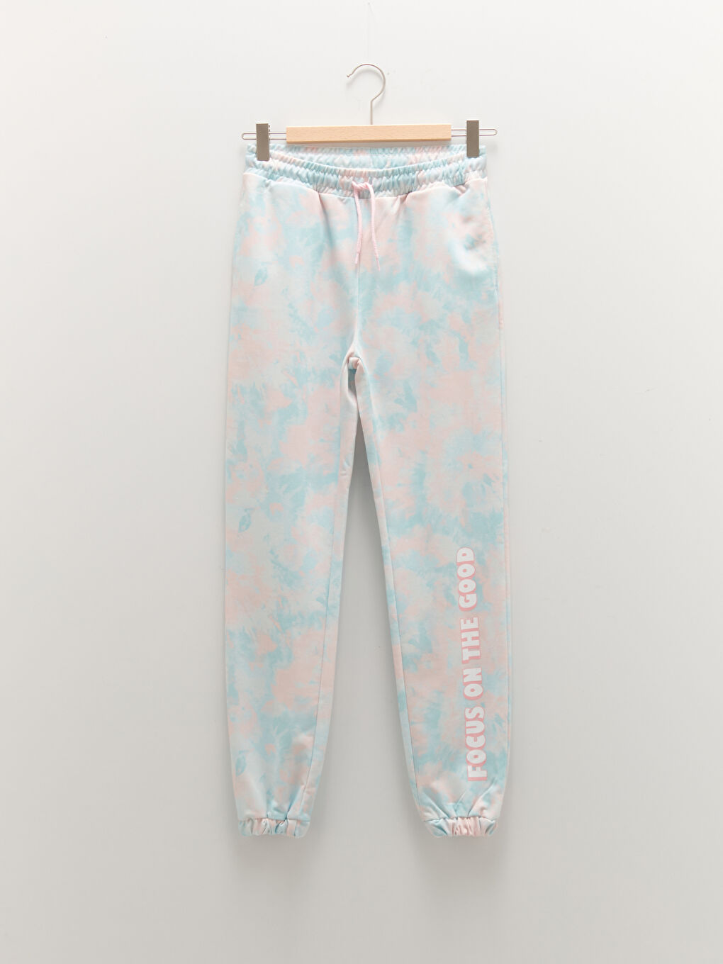 Elastic Waist Batik Patterned Girl Jogger Sweatpants