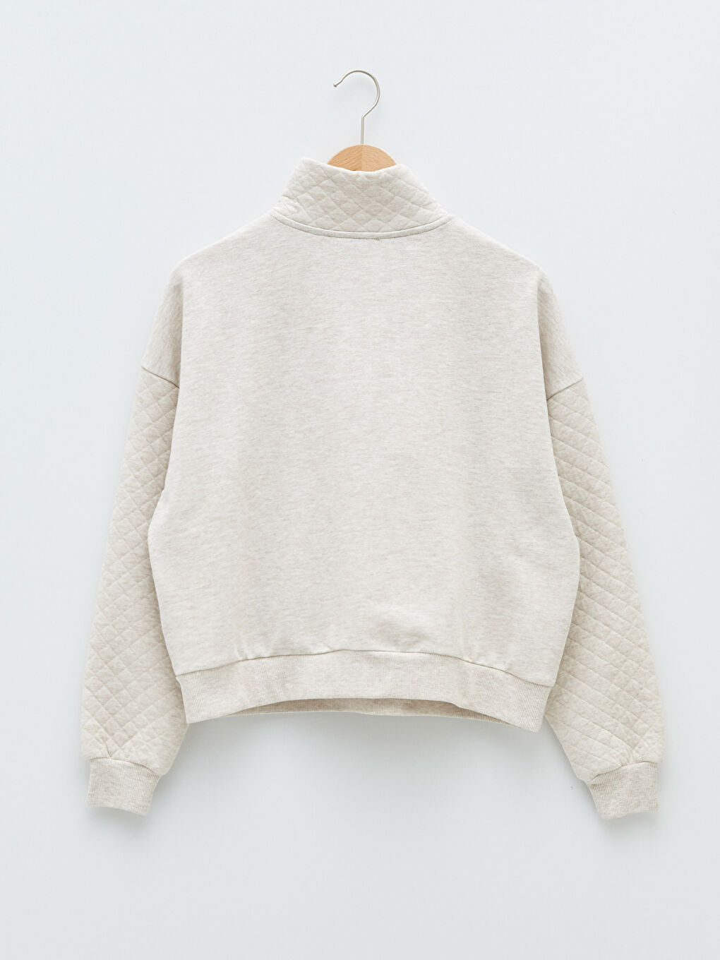 Hanorac pentru Femei cu Guler Tip Pâlnie, Model Matlasat, Mânecă Lungă-6