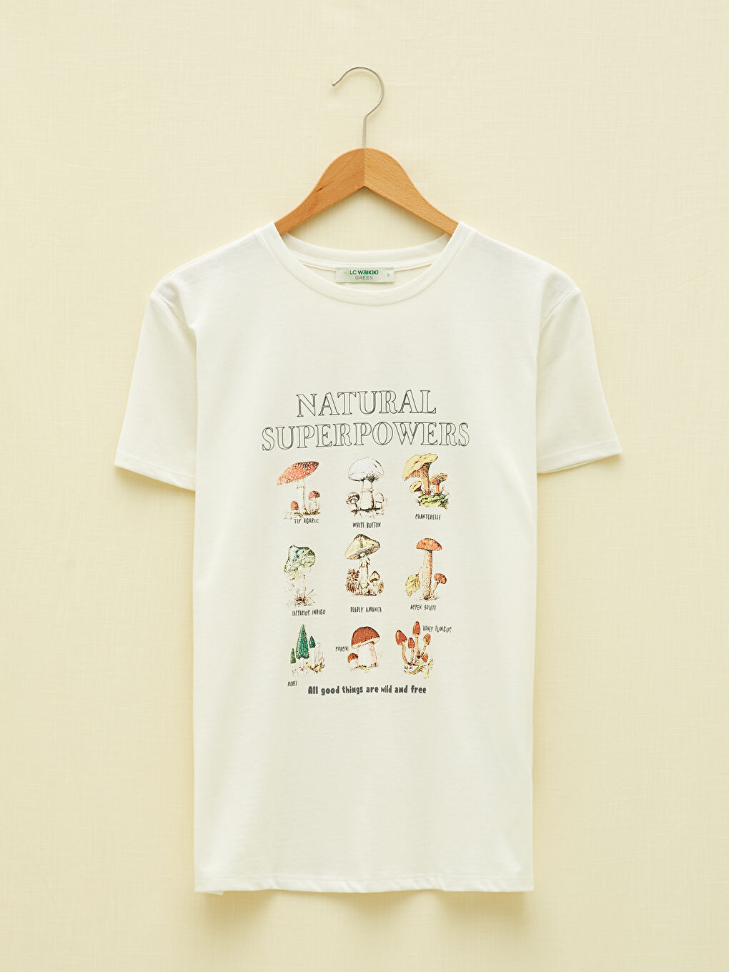 LCW Vision Crew Neck Printed Short Sleeve Women's T-Shirt -W1G525Z8-FEU