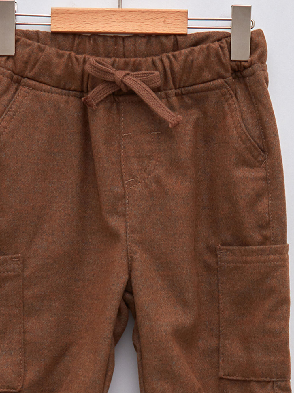 Waist Ribbed Basic Gabardine Baby Boy Trousers-2