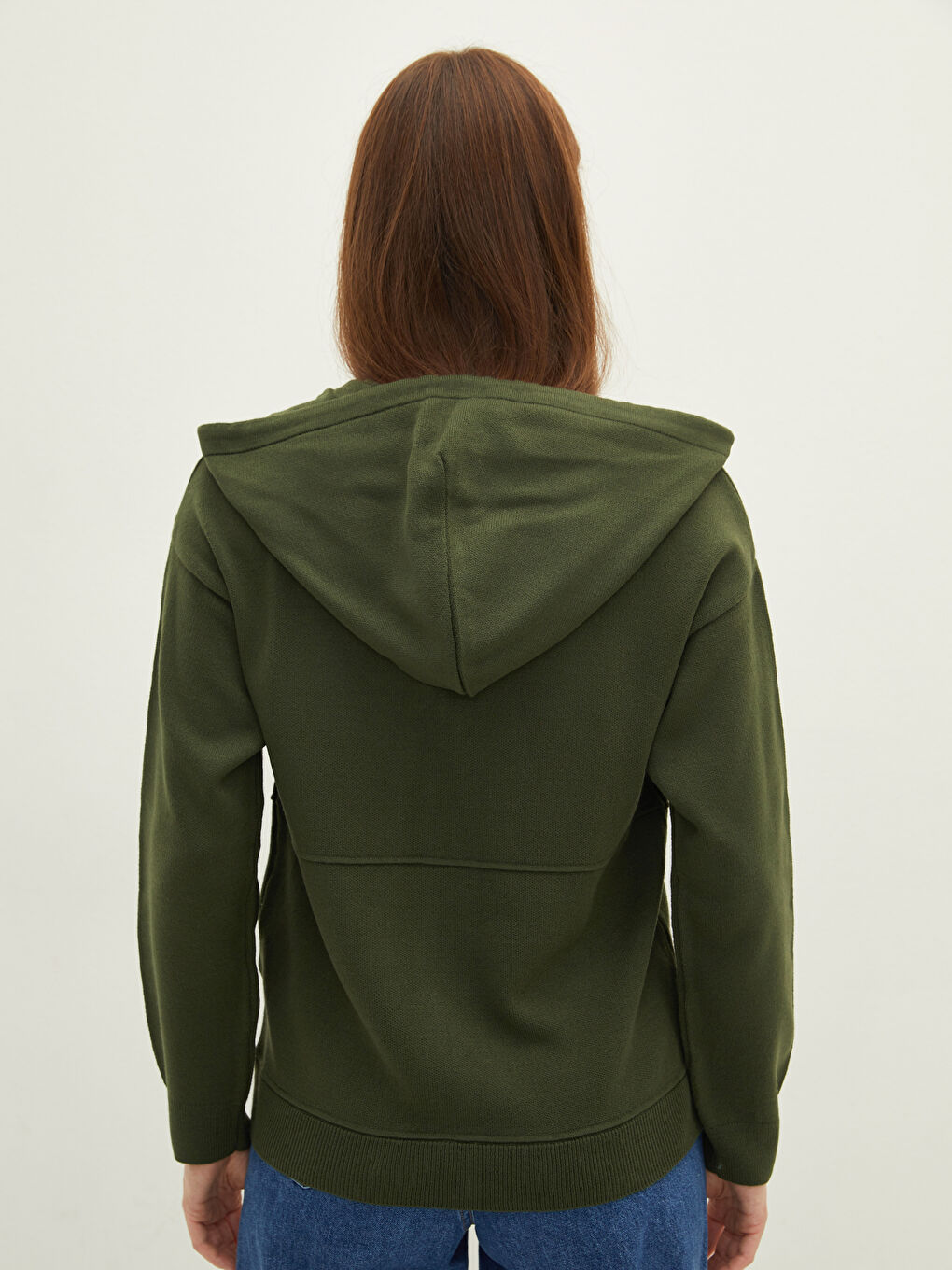 LCWAIKIKI Classic Hooded Collar Regular Long Sleeve Pocket Detailed Women's Cardigan -W1G583Z8-HDQ