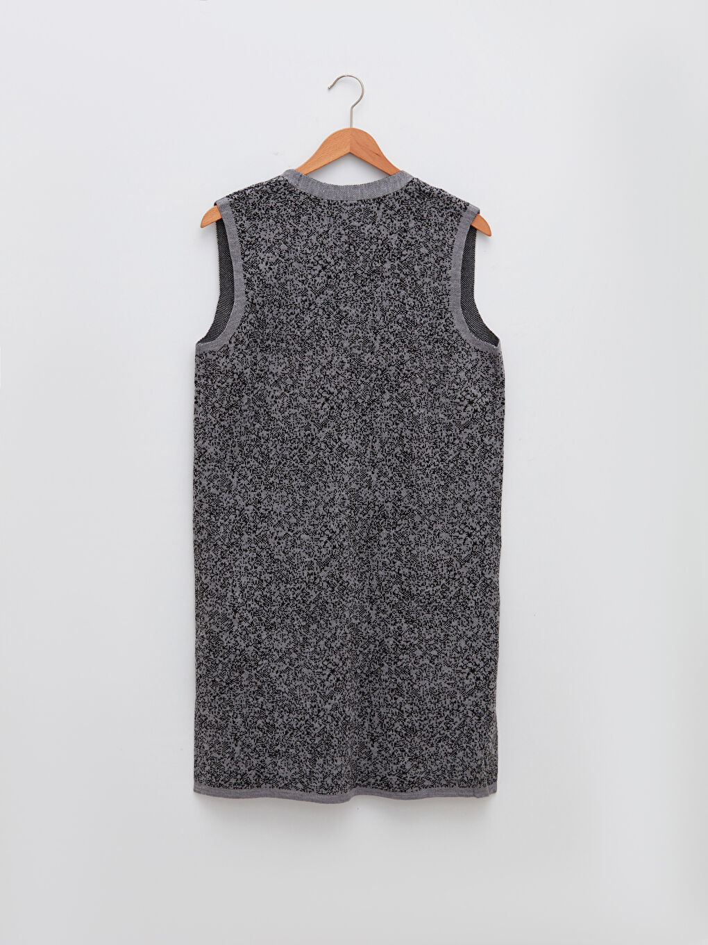 V-Neck Self-Patterned Women's Knitwear Waistcoat-6