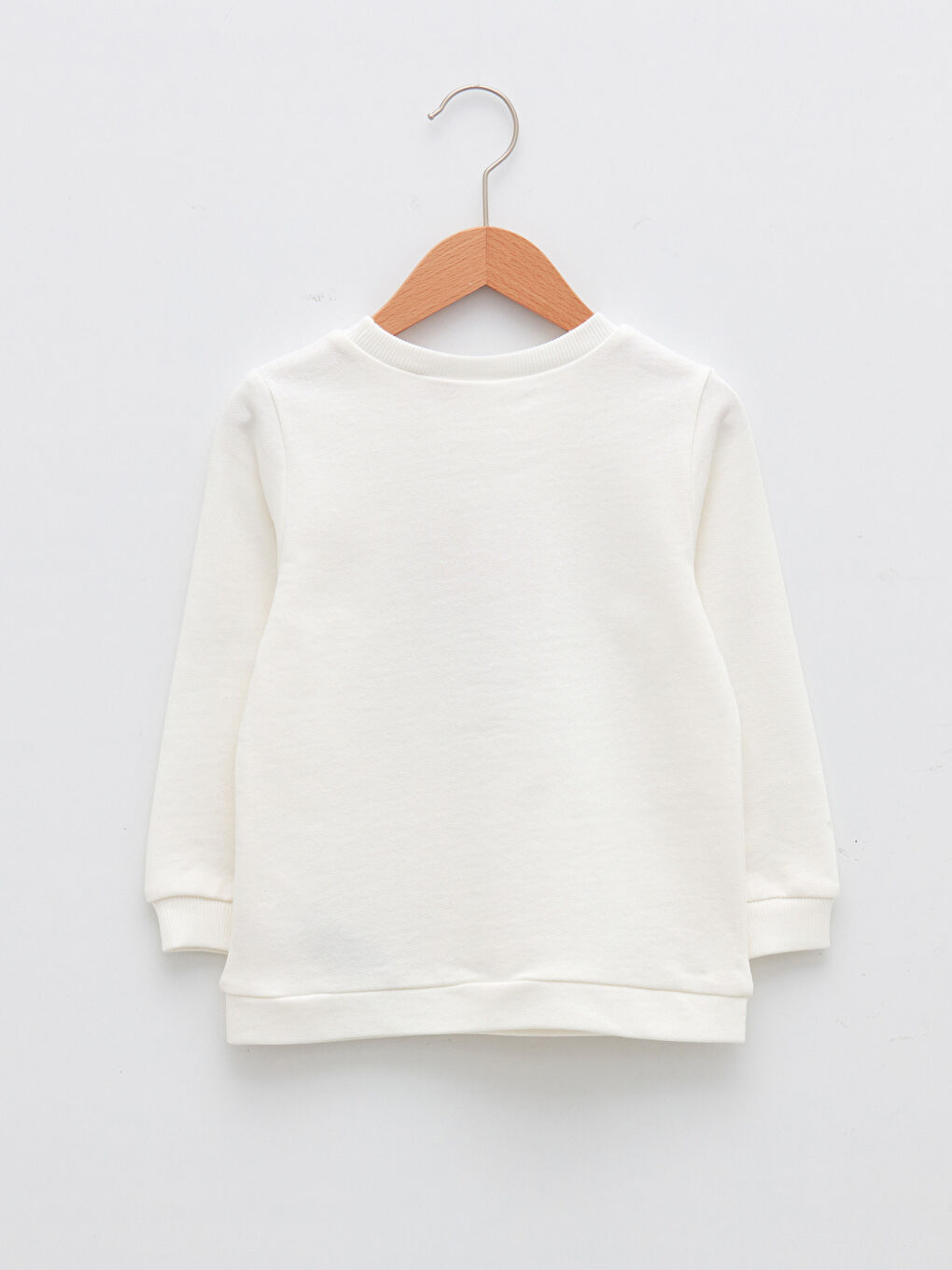 Crew Neck Long Sleeve Minnie Mouse Printed Baby Girls' Sweatshirt-1