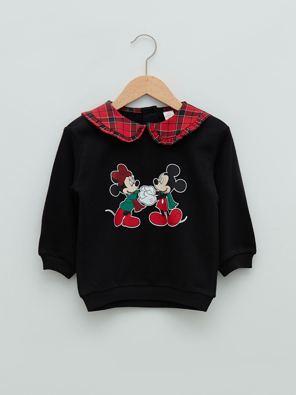 Hanorac Fată Bebe Cu Guler și Mânecă Lungă, Imprimat Minnie și Mickey Mouse