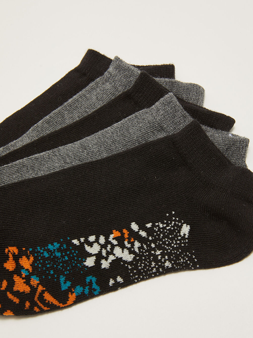 Шарени чорапи за маратонки за жени - 5 броя в опаковка-2