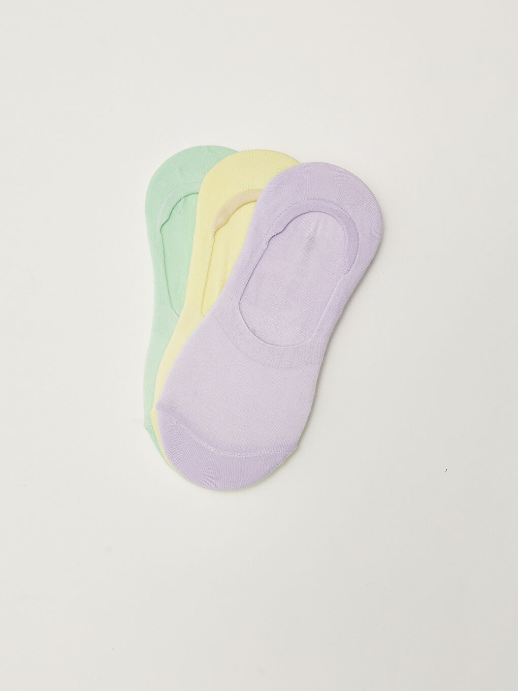 جوارب غير مرئية سادة للسيدات - ٣ قطع