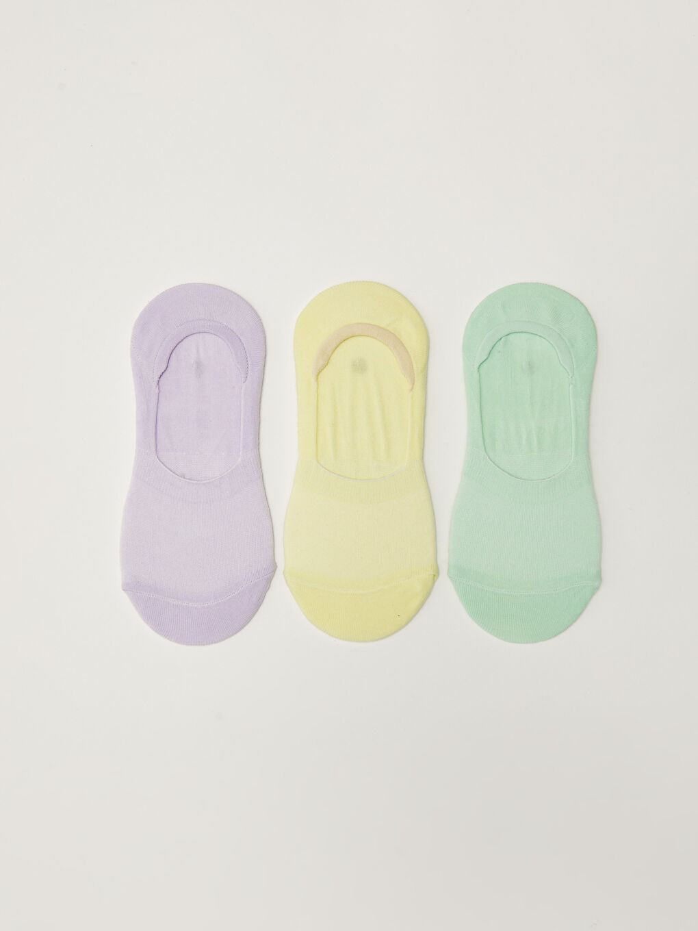 جوارب غير مرئية سادة للسيدات - ٣ قطع-1