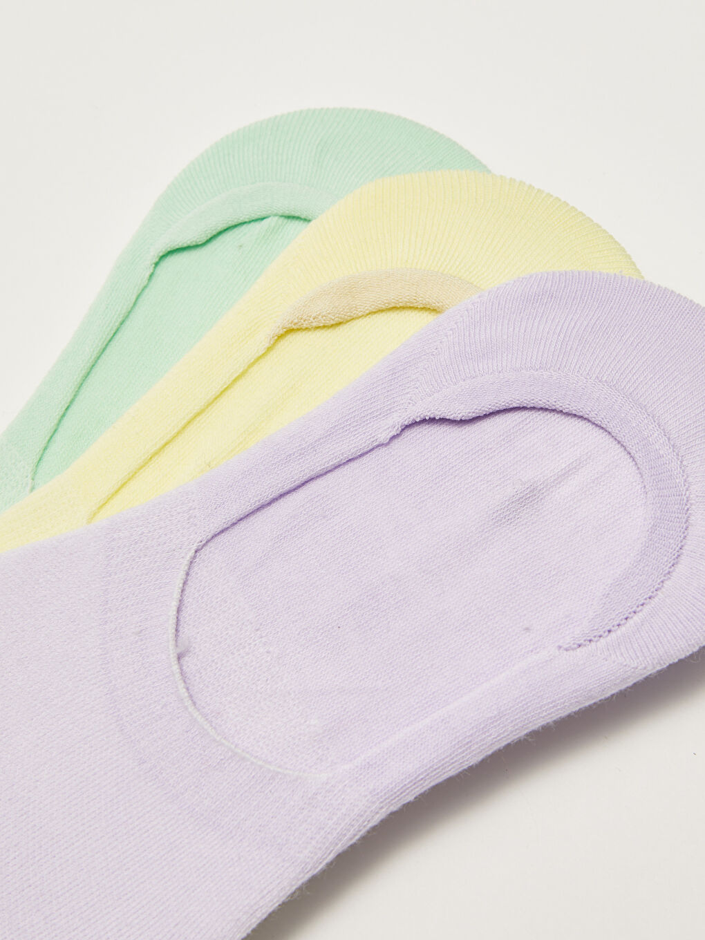 جوارب غير مرئية سادة للسيدات - ٣ قطع-2