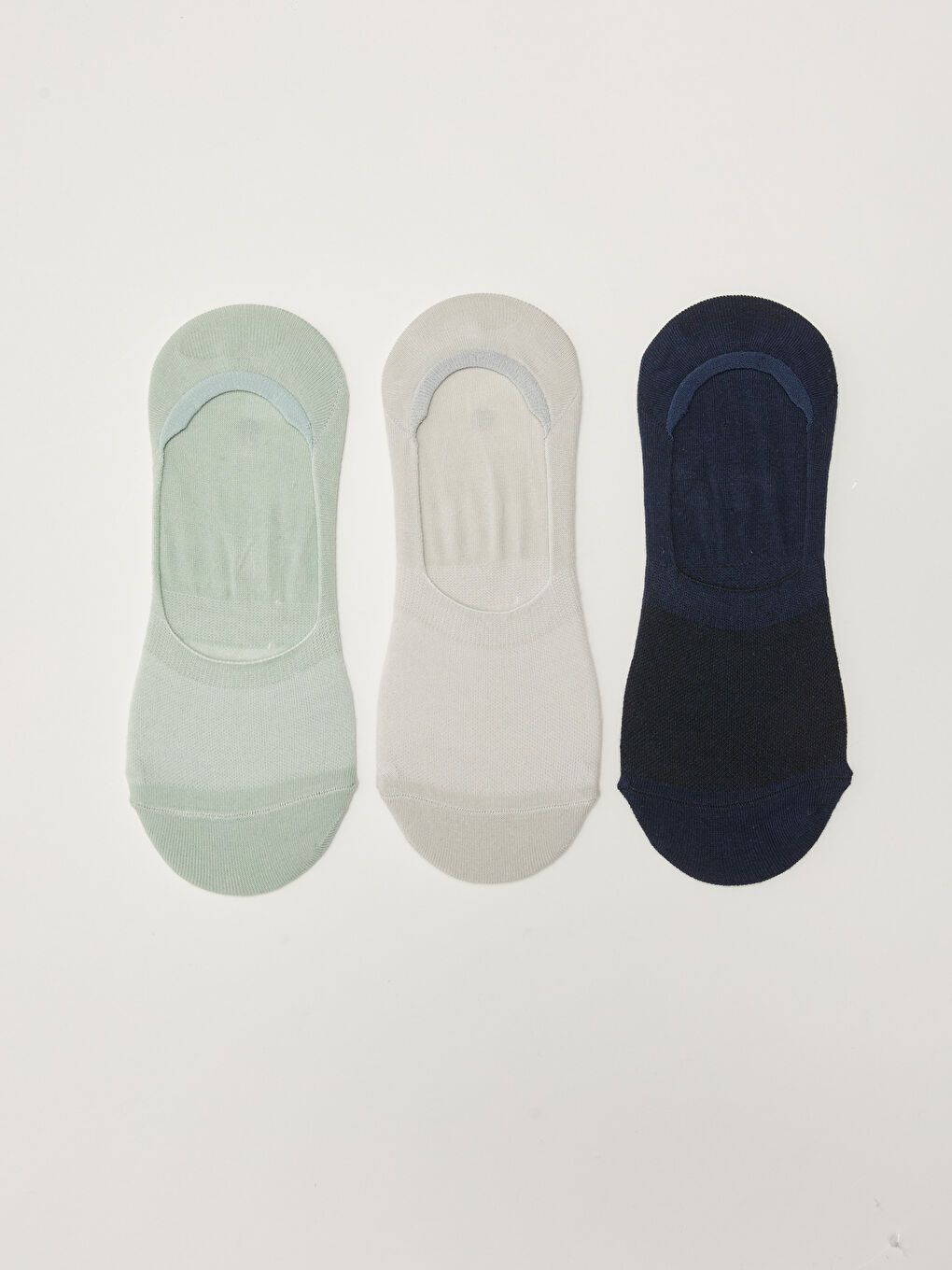 جوارب غير مرئية سادة للسيدات - ٣ قطع-1