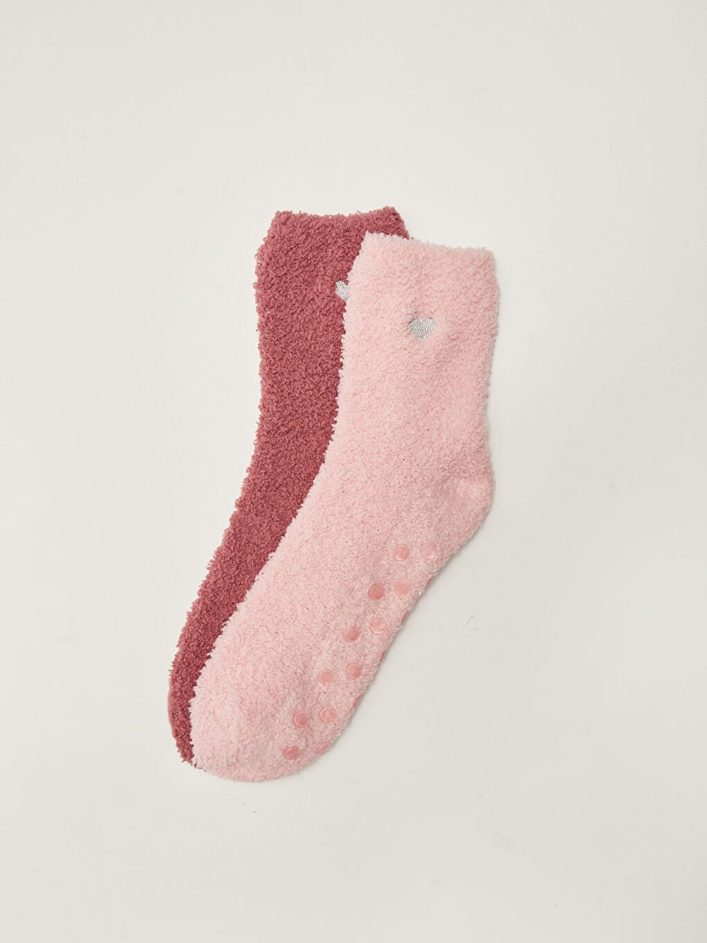 LCW DREAM Embroidered Women's Homewear Socks 2 Pack -W1G688Z8-GVS