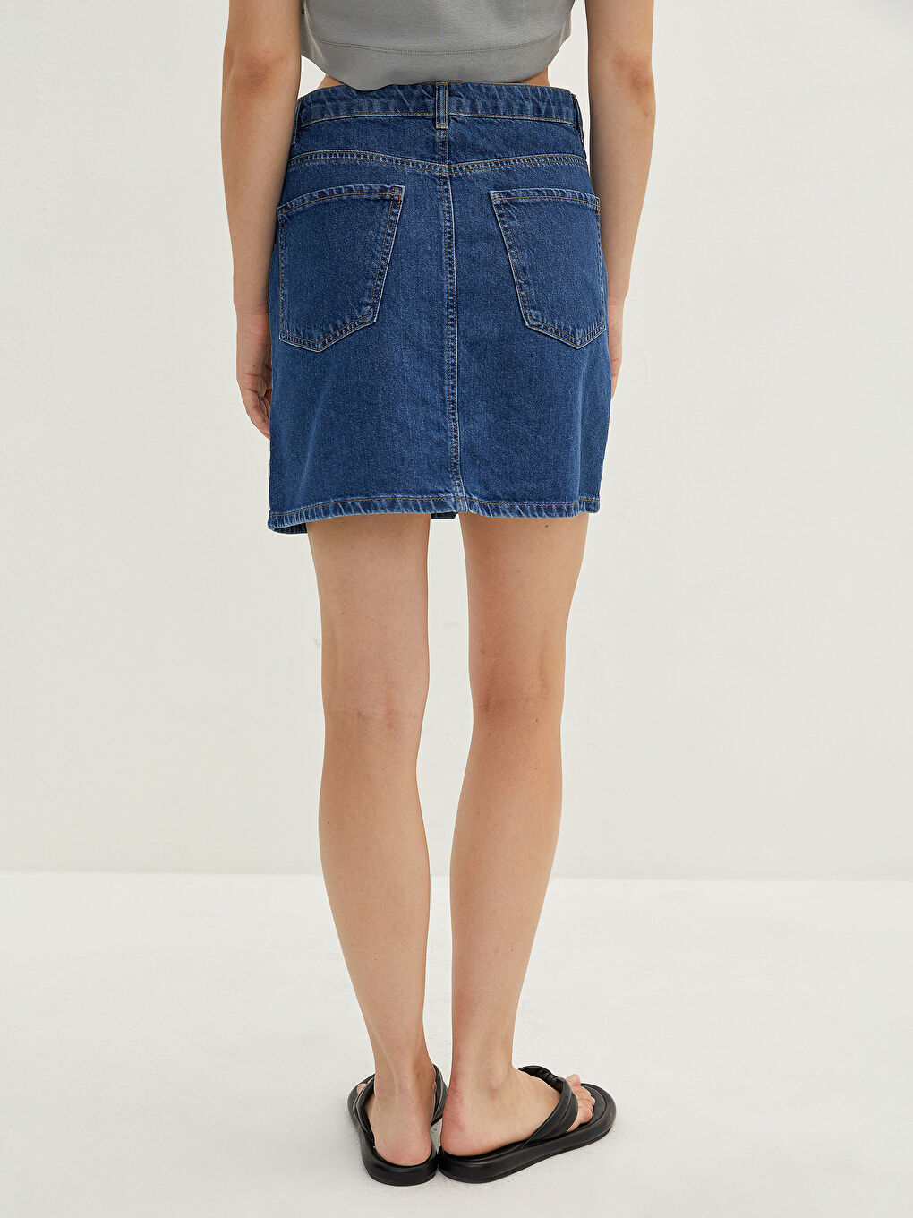 LCW Jeans Für Damen Jeansrock mit Knopfleiste und Taschen -W1G743Z8-507