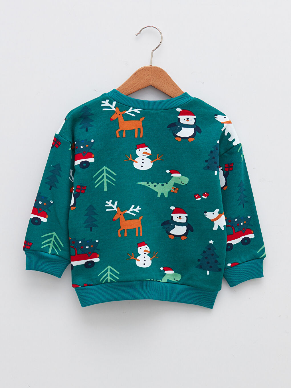 Crew Neck Long Sleeve New Year Themed Baby Boys' Sweatshirt-1