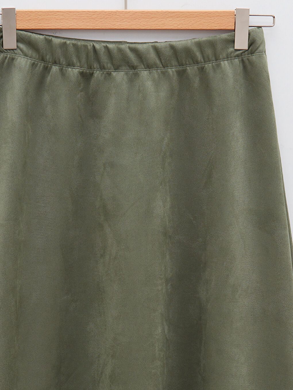 LCWAIKIKI Classic Table Tire Flat A Cut Suede Fabric Women Skirt -W1G888Z8-HBV
