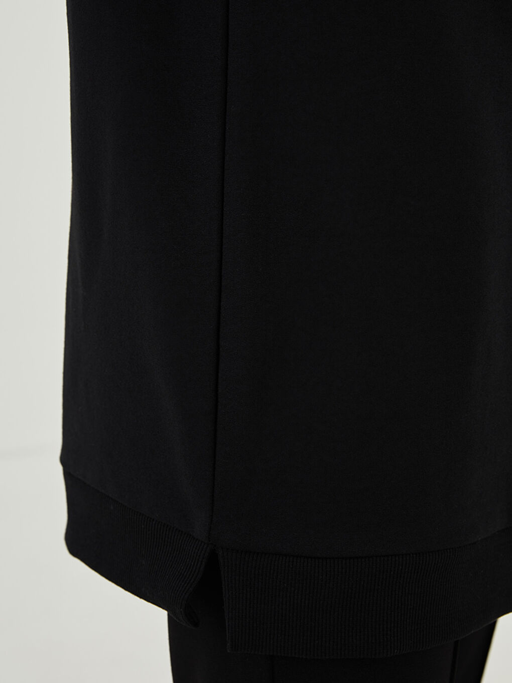 تونيك سويتشيرت كم طويل مستقيم بكابوش للسيدات-6