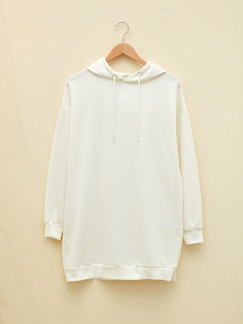 تونيك سويتشيرت كم طويل مستقيم بكابوش للسيدات-6