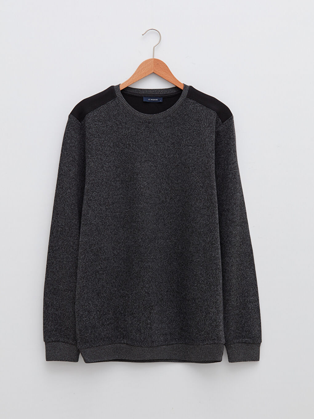 سويت شيرت كم طويل بياقة دائرية للرجال-5