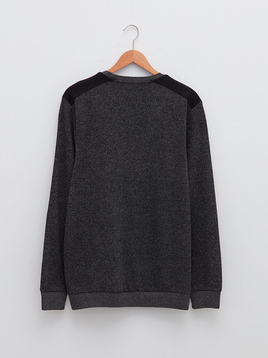 سويت شيرت كم طويل بياقة دائرية للرجال-6