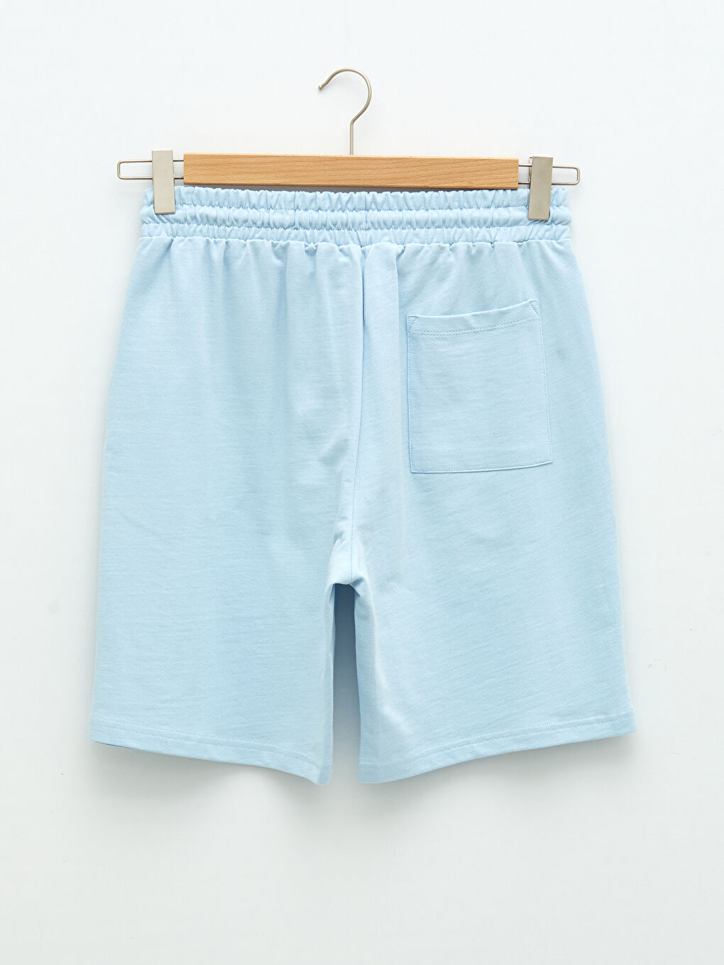 Mavi Slim Fit Beli Bağlama Detaylı Erkek Şort-6