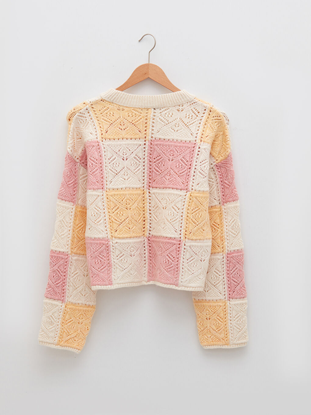 XSIDE Rundhalsausschnitt Farbblock Langarm Strickpullover für Damen -W1GA55Z8-QQQ