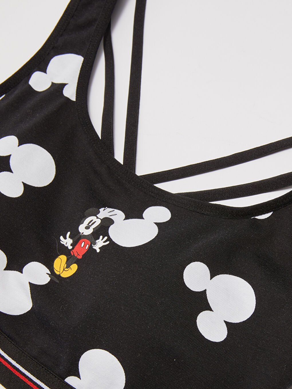 U Neck Wireless Mickey Mouse Printed Bra-2