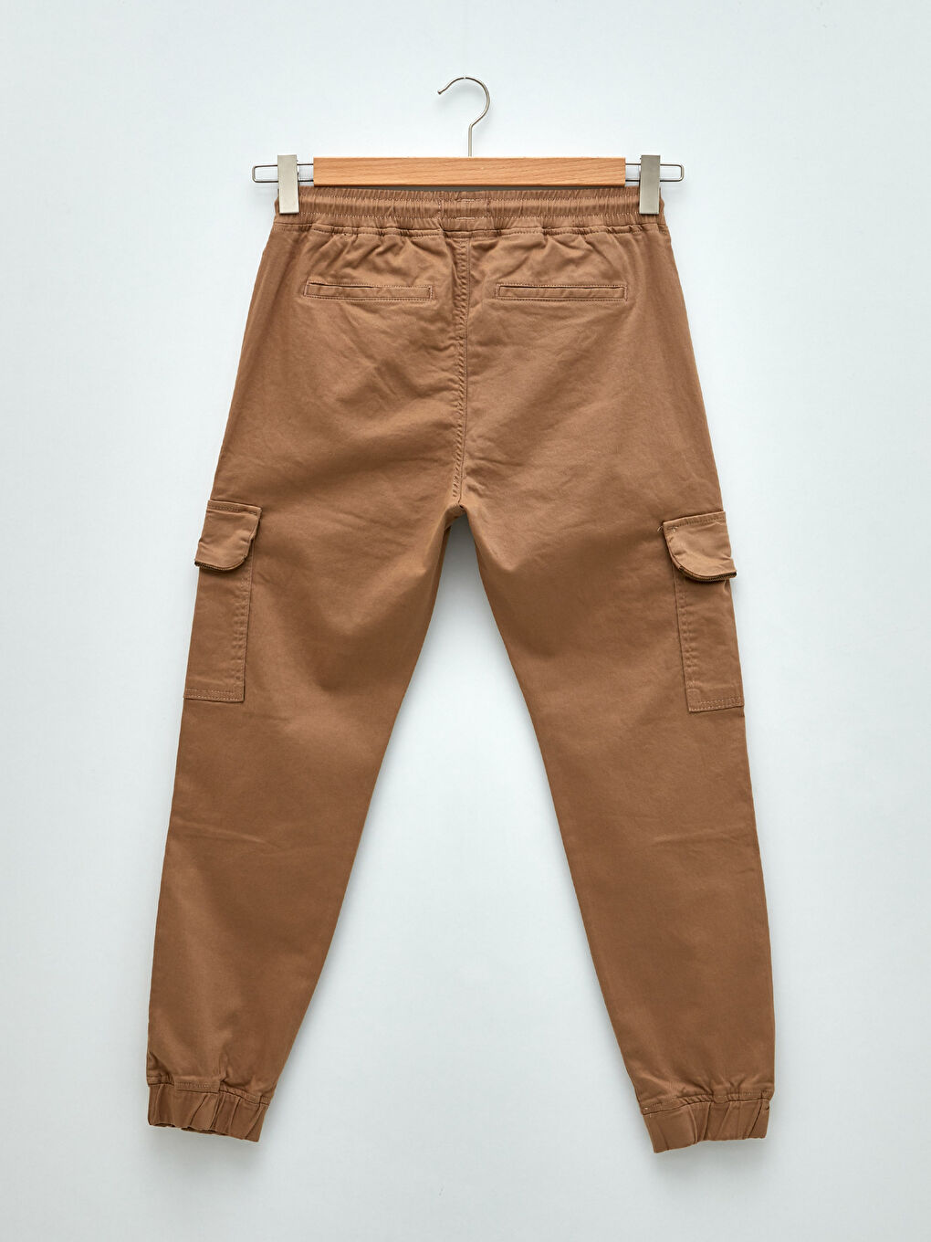 Bej Slim Fit Erkek Kargo Pantolon-6