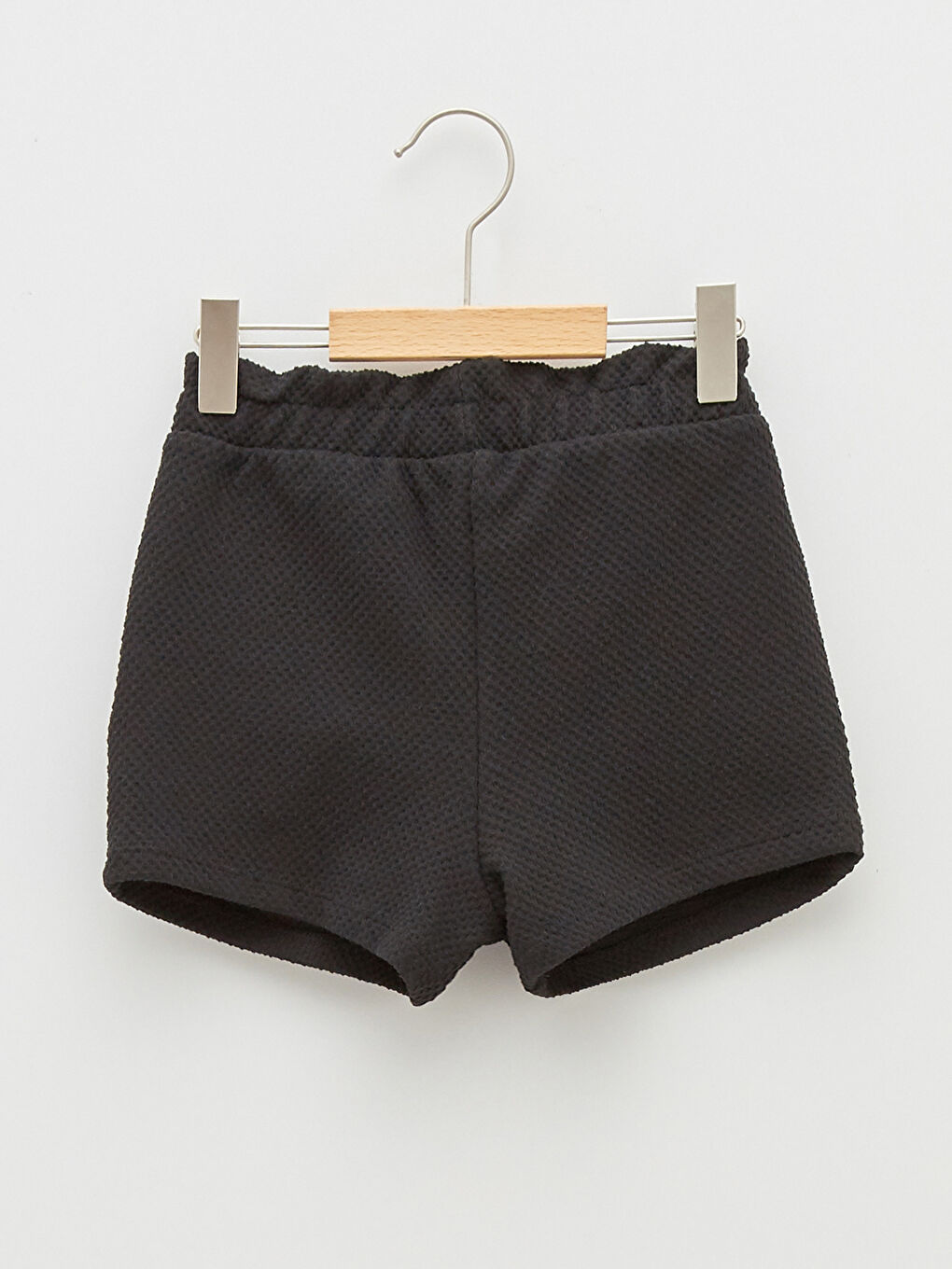 Siyah Beli Lastikli Kız Bebek Şort ve Külotlu Çorap 2'li Takım-1