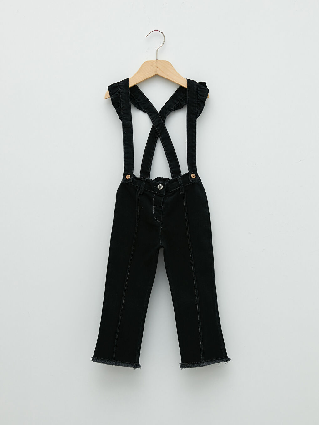 Gri Beli Lastikli Basic Kız Bebek Jean Pantolon