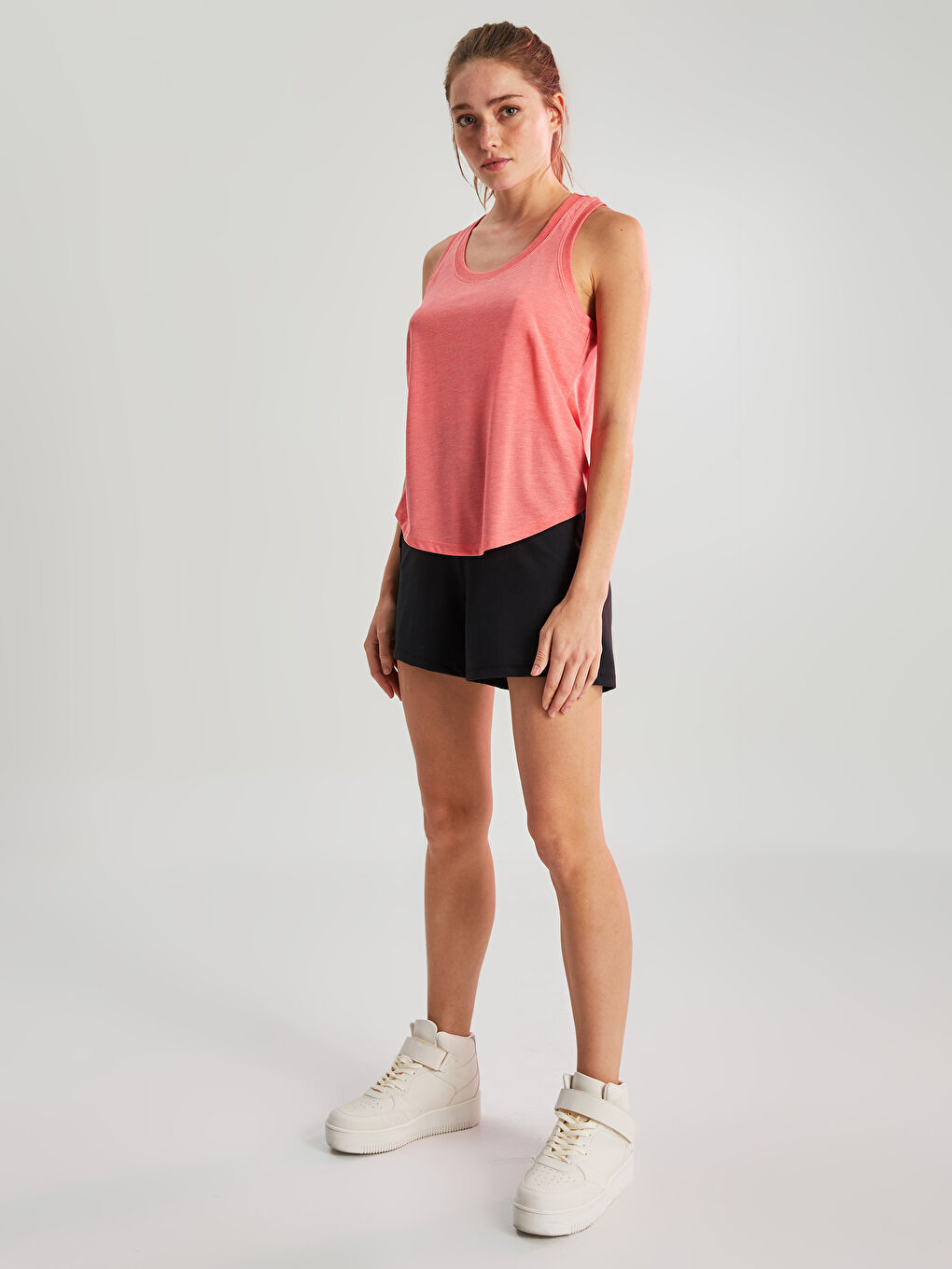 Mercan Kadın U Yaka Düz Kolsuz Spor Atlet-3