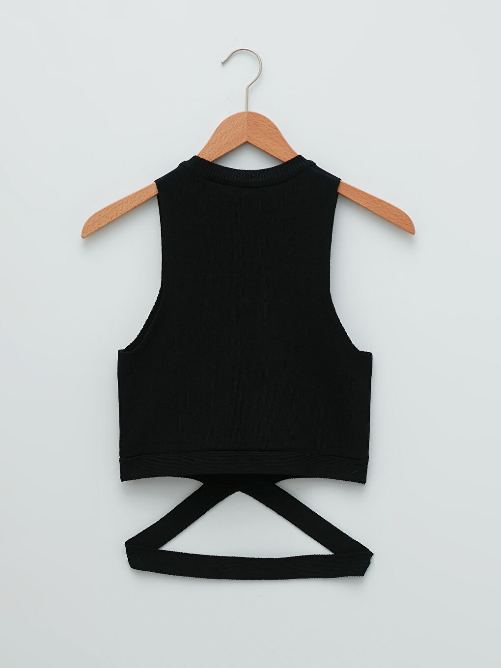 Women's Crew Neck Regular Sleeveless Tricot Sweater -W1GC00Z8-CVL