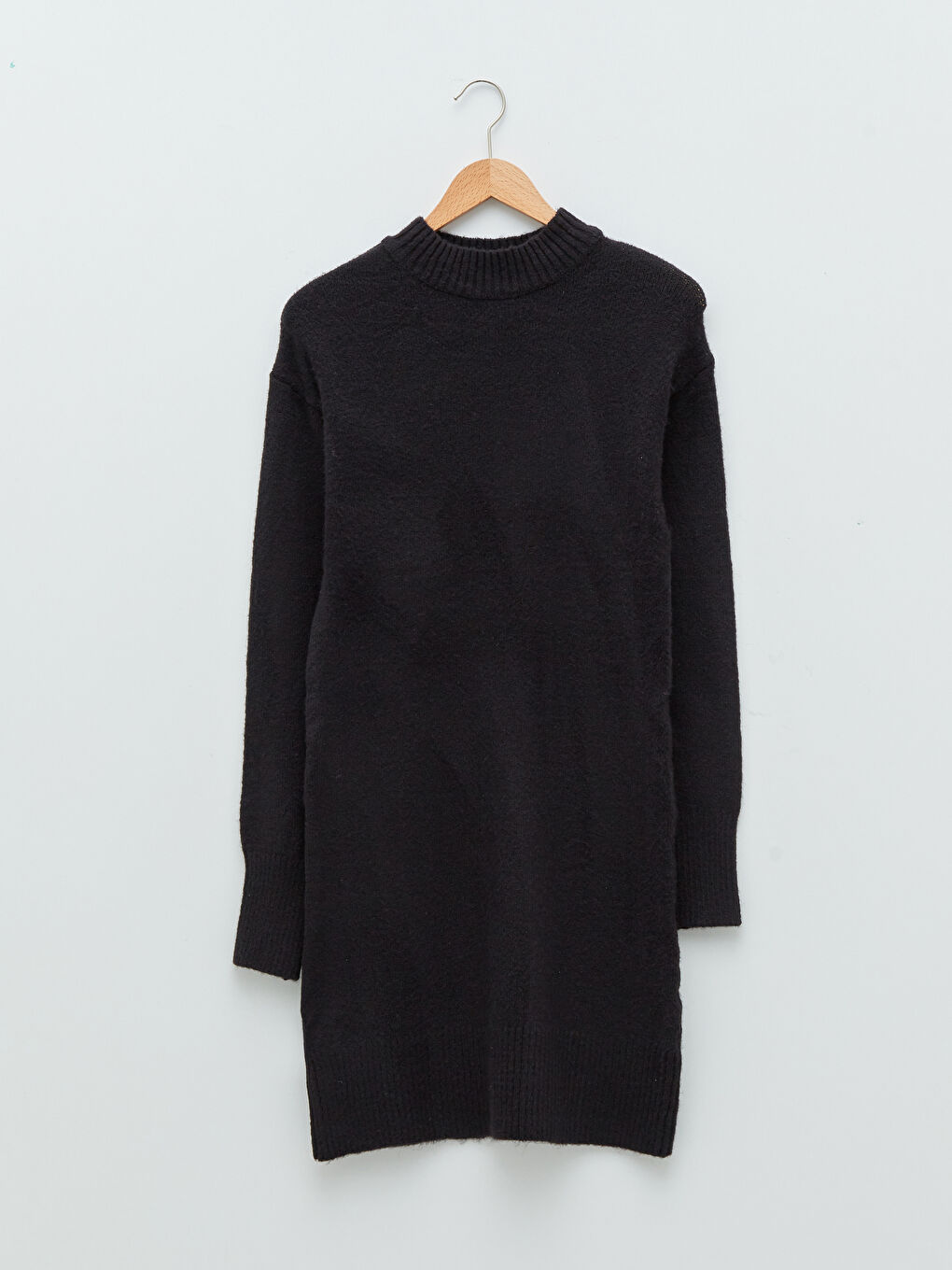 LCW Vision Trichterkragen Schlichtes Langarm Damen Strickkleid -W1GC01Z8-CVL