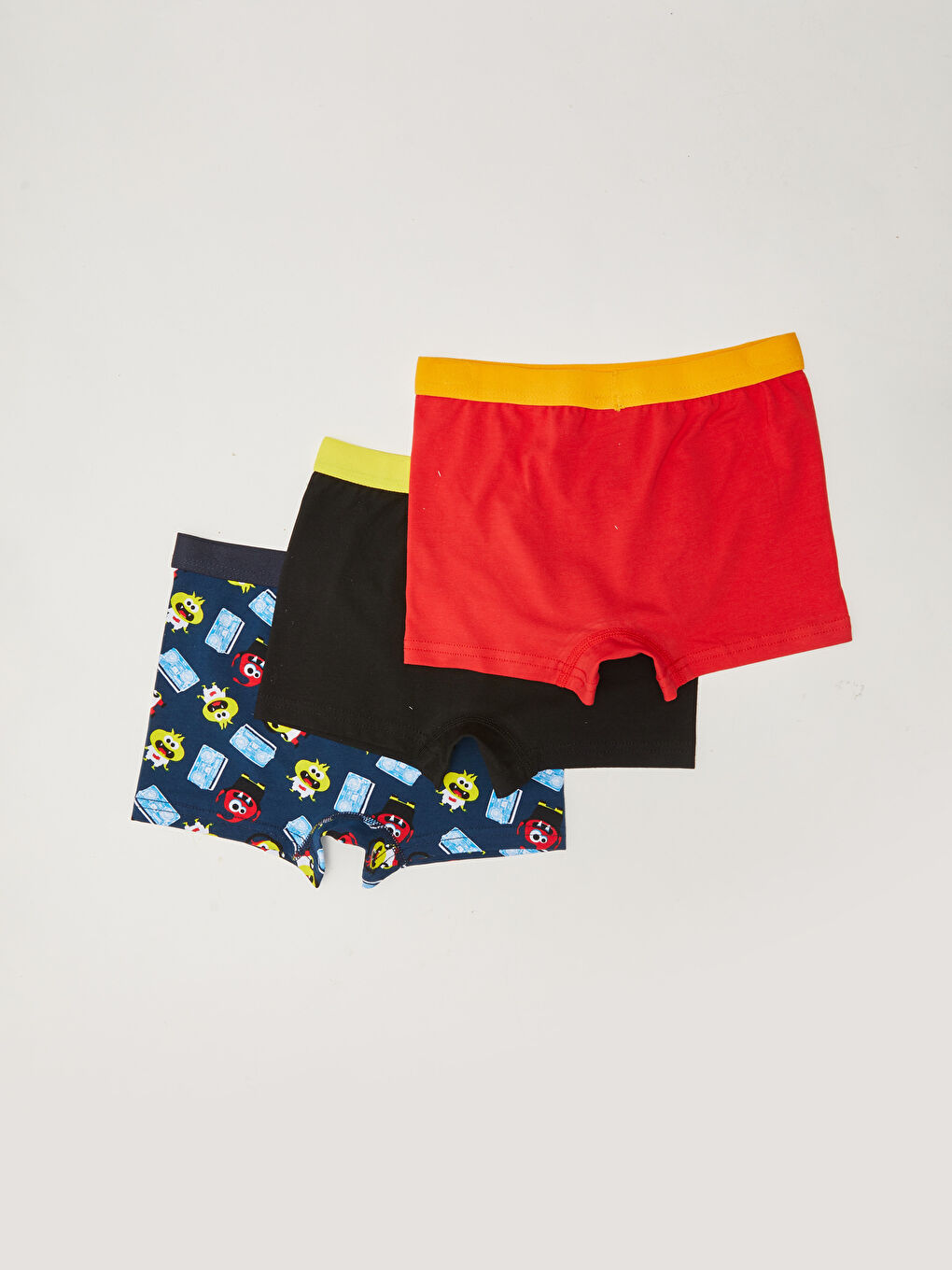 Karışık Pamuklu Erkek Çocuk Boxer 3'lü-1