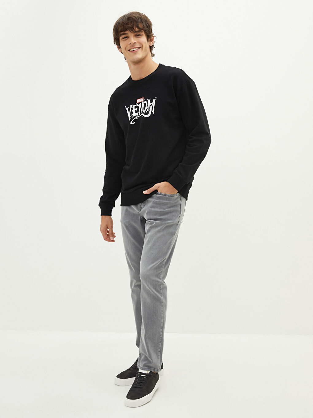 XSIDE Crew Neck Long Sleeve Venom Printed Men's Sweatshirt -W1GC06Z8-CVL