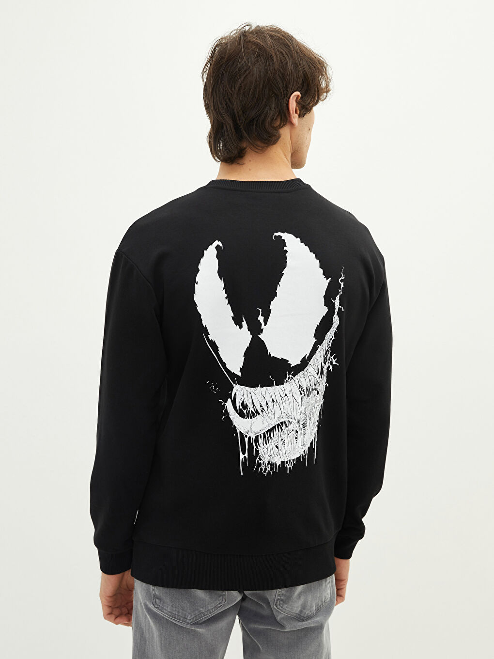 XSIDE Crew Neck Long Sleeve Venom Printed Men's Sweatshirt -W1GC06Z8-CVL