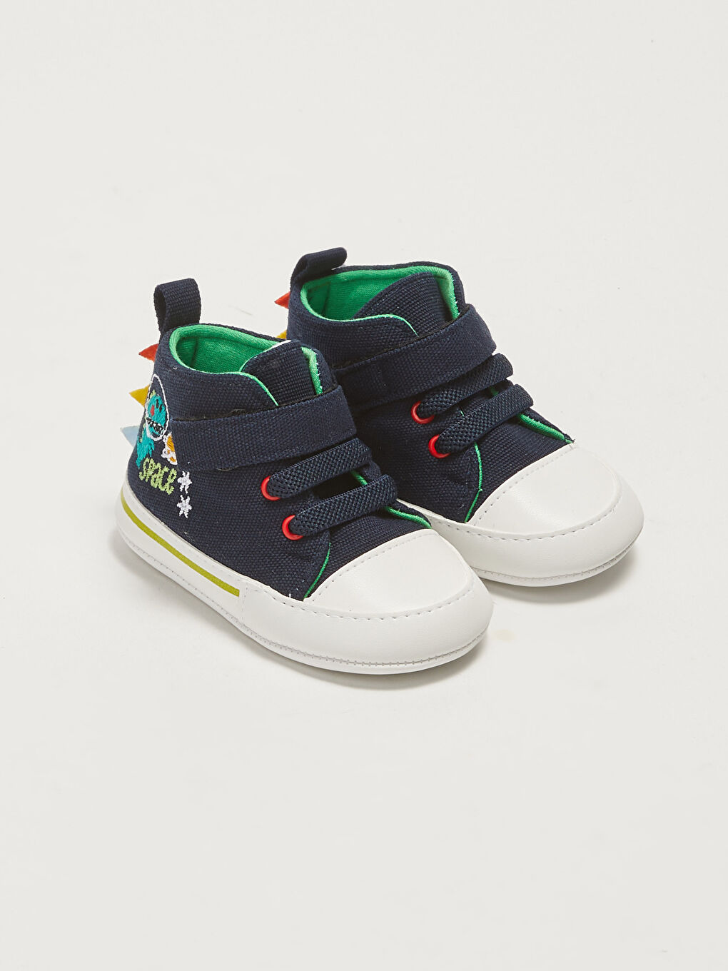 Embroidery Detailed Velcro Closure Baby Boy Pre-Toddler House Boots