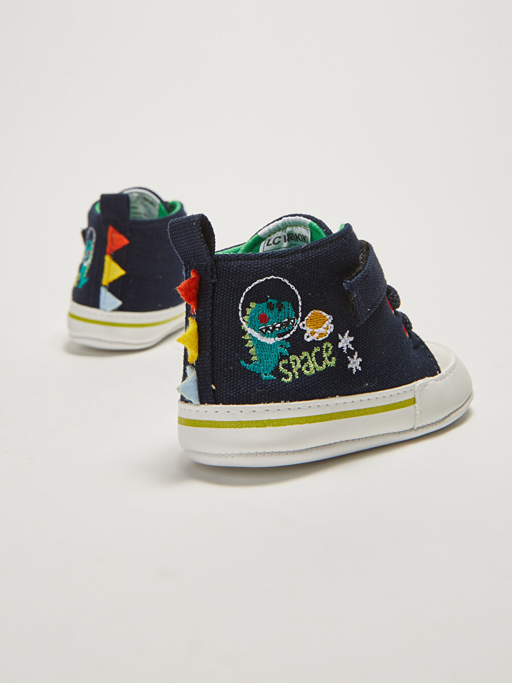 Embroidery Detailed Velcro Closure Baby Boy Pre-Toddler House Boots-4