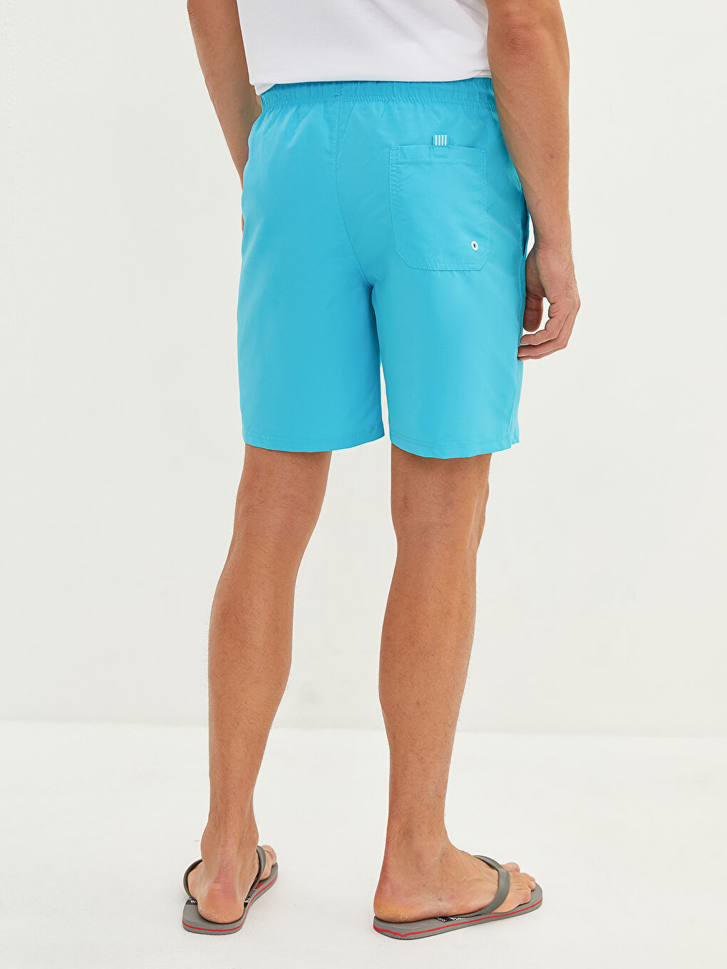 Knee Length Basic Men's Swimming Shorts-3