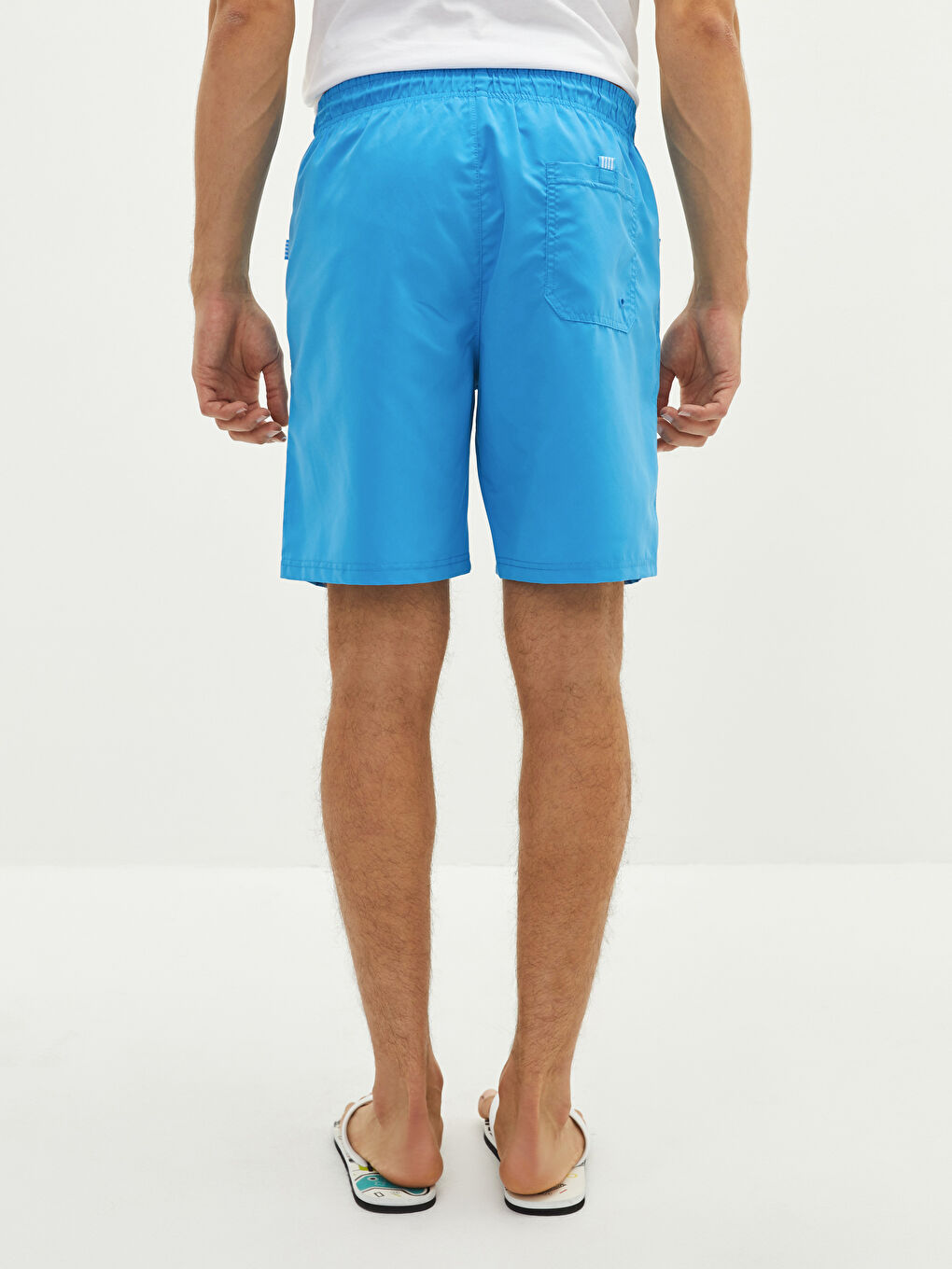 Knee Length Basic Men's Swimming Shorts-4